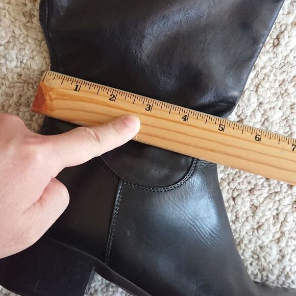 Sesto Meucci Black Leather Knee-High Riding Boots size 37.5 - Picture 10 of 12
